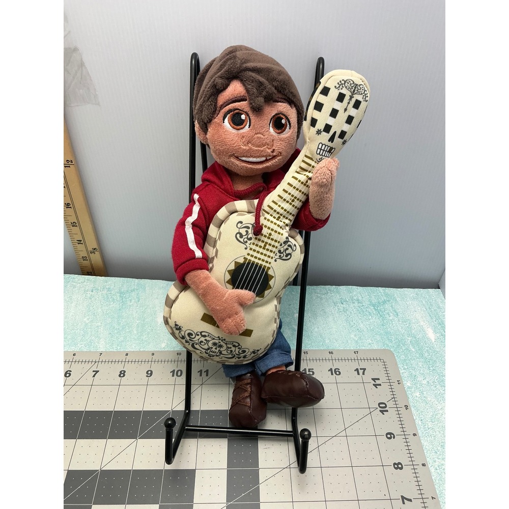 Disney Pixar Coco Miguel Plush Doll with Guitar 11 inch Red Hoodie Toy